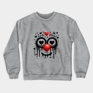 Red nose 2024 national funny street art heart celebrate Crewneck Sweatshirt